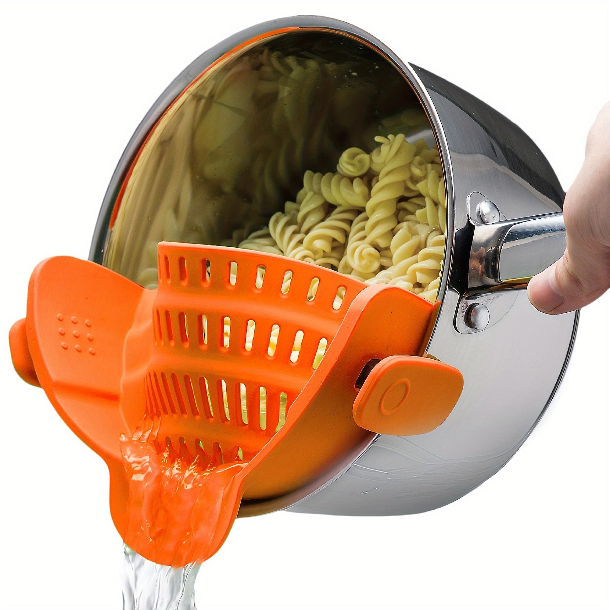 Rv Kitchenware Silicone Pot Strainer Colander Snap Clip Drainer Food Pasta Strainer Basket And Pot Strainer Kitchen Gadgetsreusable And Adjustable