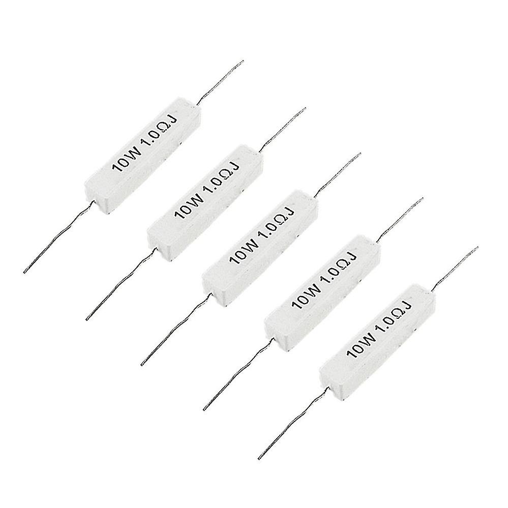 1.0 Ohm 10w Wirewound Ceramic Cement Resistor 5 PC