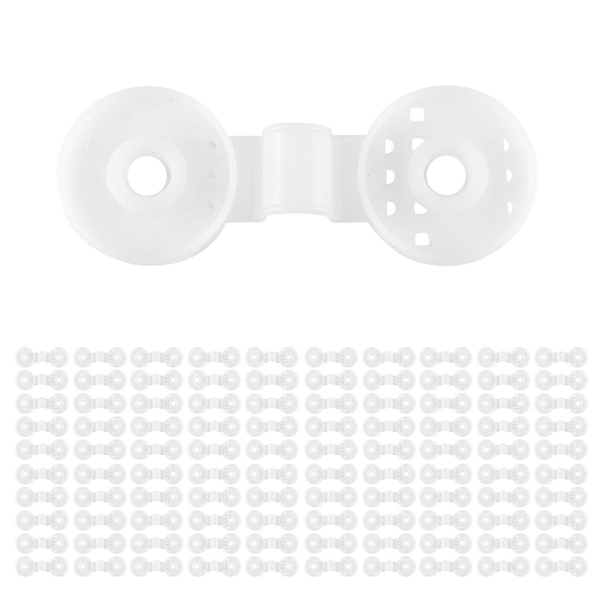 100PCS Clips Net Hooks Fixing Clips Shade Cloth Plastic Clips Fix Clamp Grommet Installation White