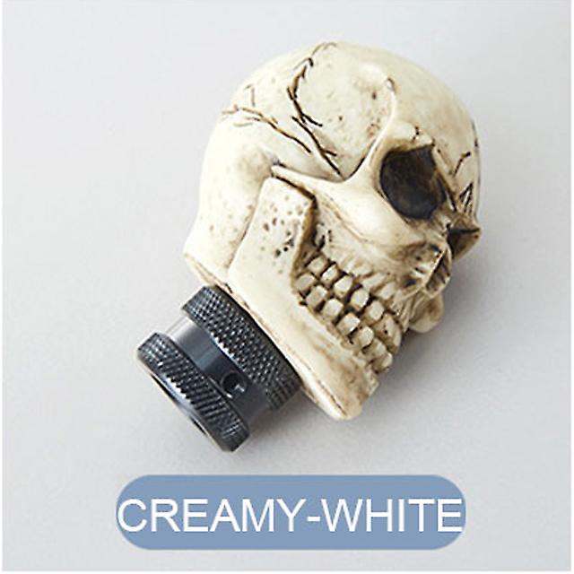 新しいスカルシェイプヘッドカーインテリアシフトノブオートマチックトランスミッションギアスティックシフターレバーハンドルハロウィーンデコレーション