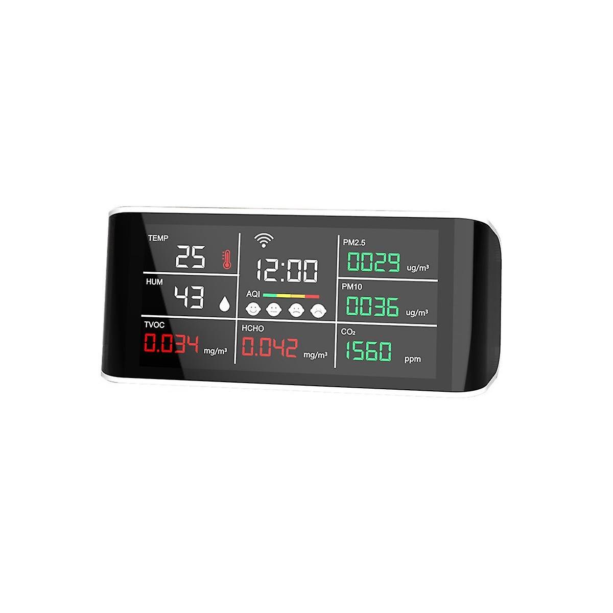 Tuya 9 in 1 WIFI Air Quality Detector CO2 Gas Tester PM2.5 PM10 TVOC Formaldehyde Monitor LED Displ