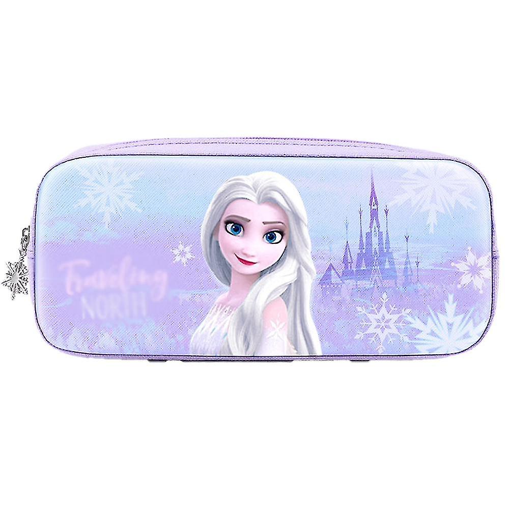 Cartoon Large Capacity Pen Case Frozen Molded Zippers Pen Bag Office S