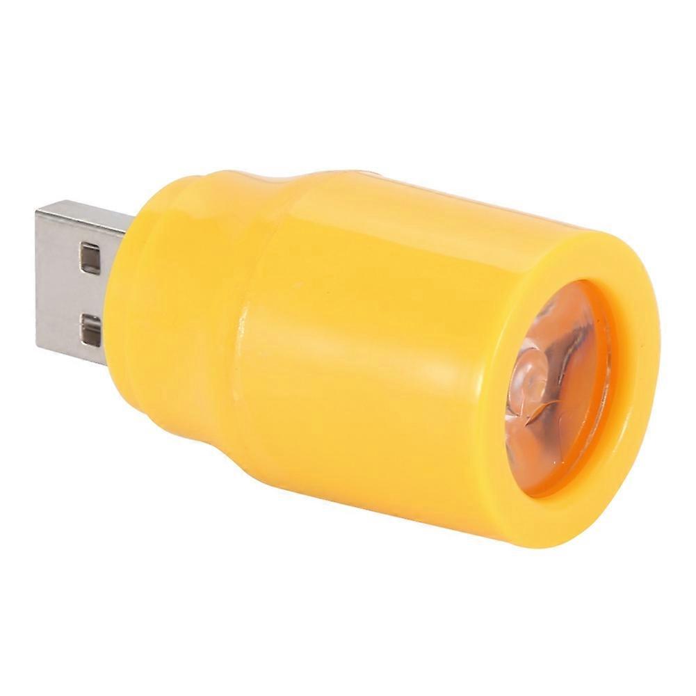 5V 1W Durable Mini Plastic USB LED Lamp Light for Study Desk Yellow without USB Hose