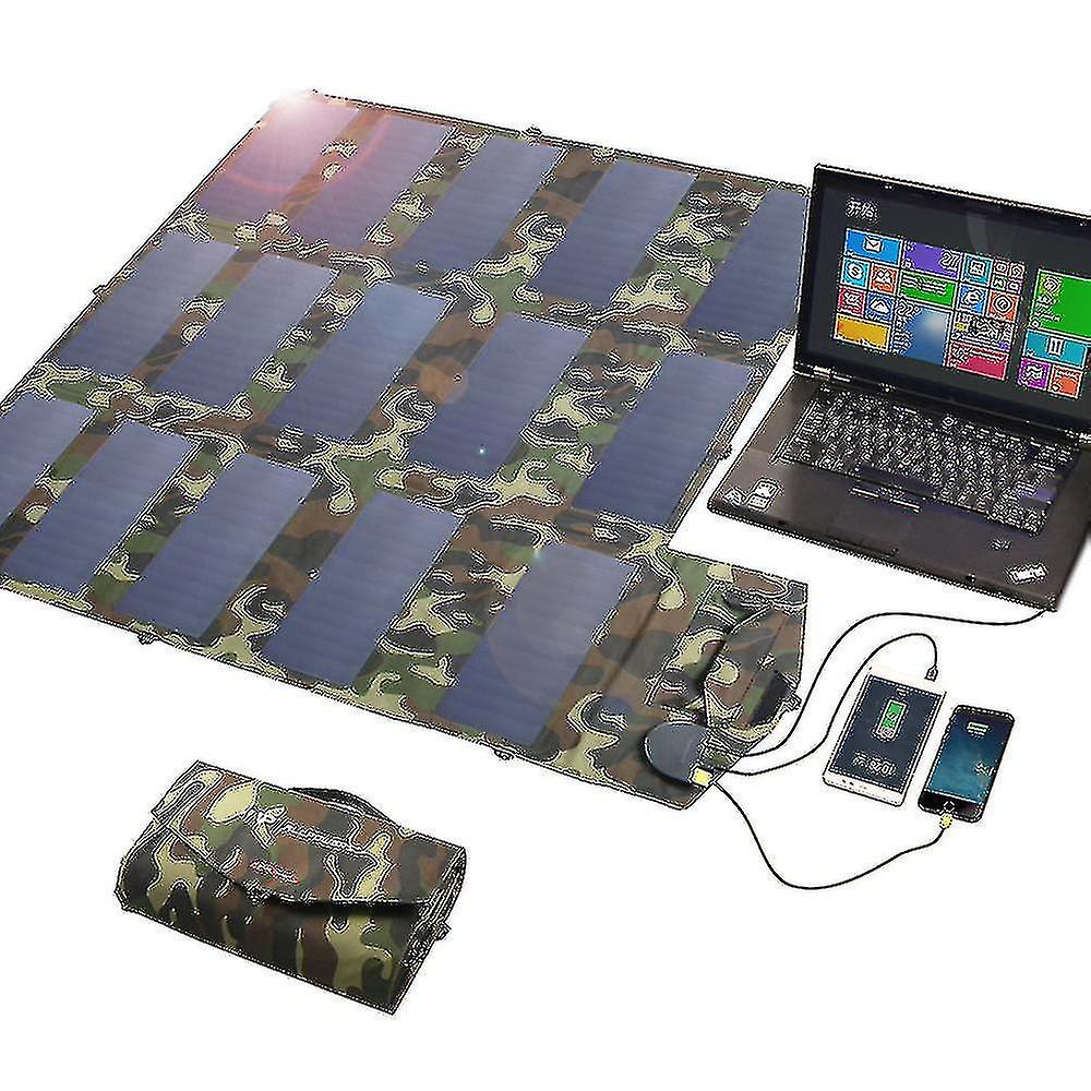 100w Foldable Solar Panel Portable Solar Charr Dual 5v Usb For Outdoor Cam
