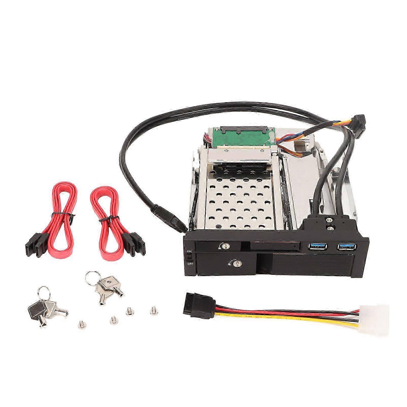 2.5/3.5in Trayless Hard Drive Enclosure, Hot Swappable Storage Solution for Maximum Efficiency