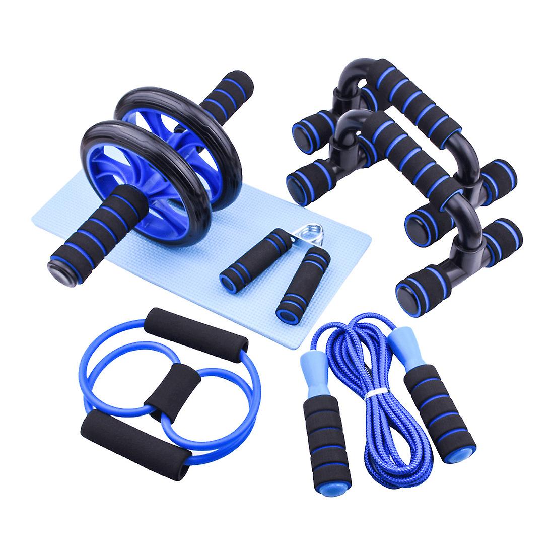 7-piece Push-up Bars Set Non-slip Push-up Bars For Strength Training Muscle Building Indoor Sports Equipment - Blue