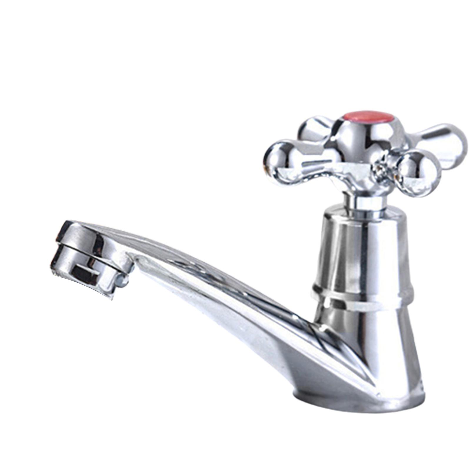 Basin Faucet 90 Degree Rotate Zinc Alloy Bathroom Sink Drain Faucet Heavy Duty