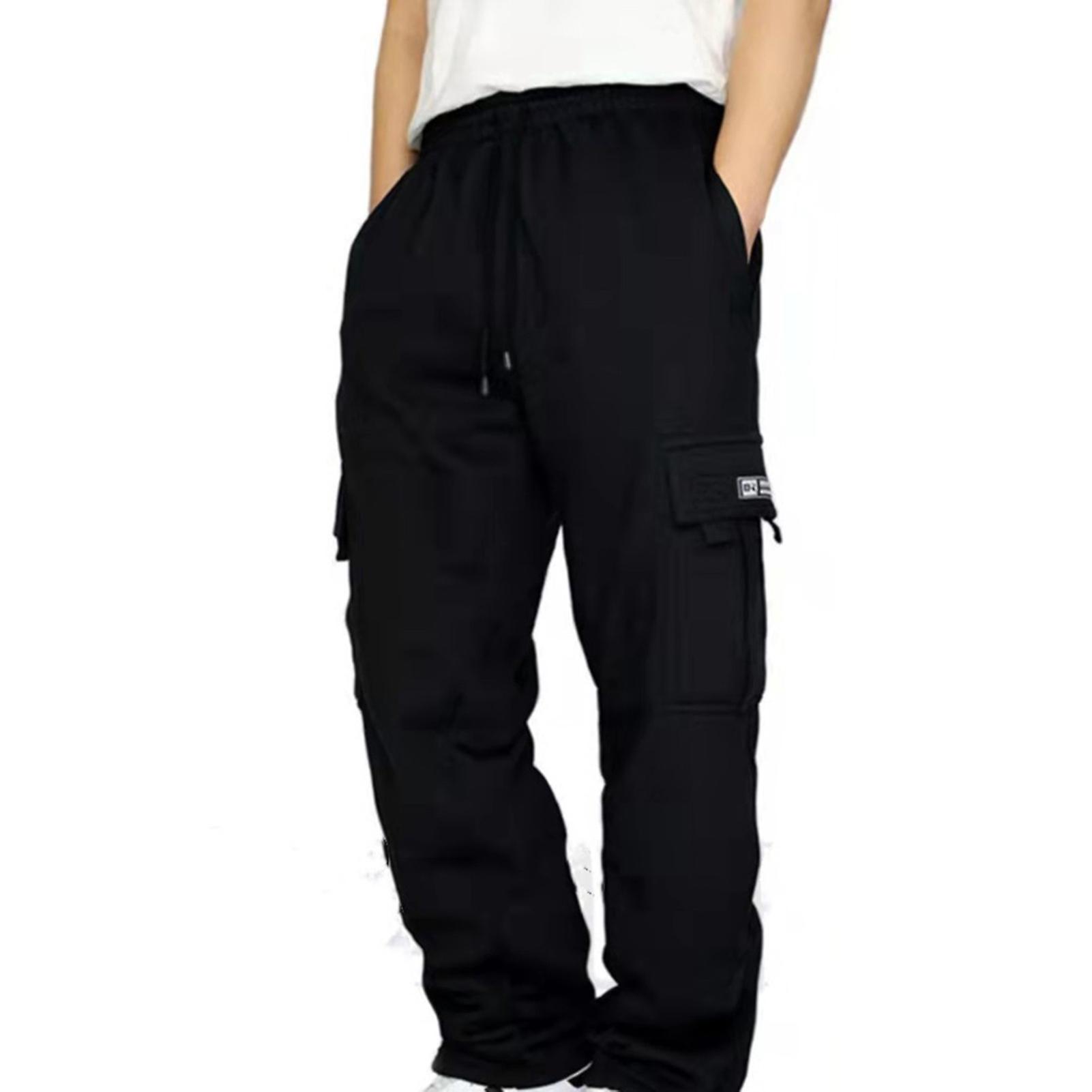 Men's Cargo Sweatpants with Pockets Casual Loose Trousers for Spring Summer