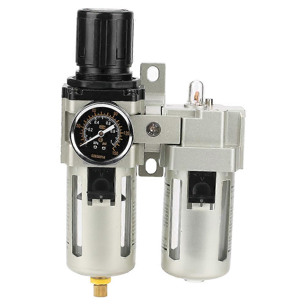Air Filter Regulator,G1/2 Air Source Gas Treatment Unit Filter Pressure Regulator With Gauge for Industrial