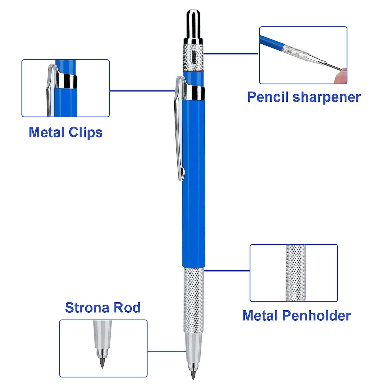 2Set 2.0mm Mechanical Drafting Clutch Pencil+Refill Lead for Sketching Drawing