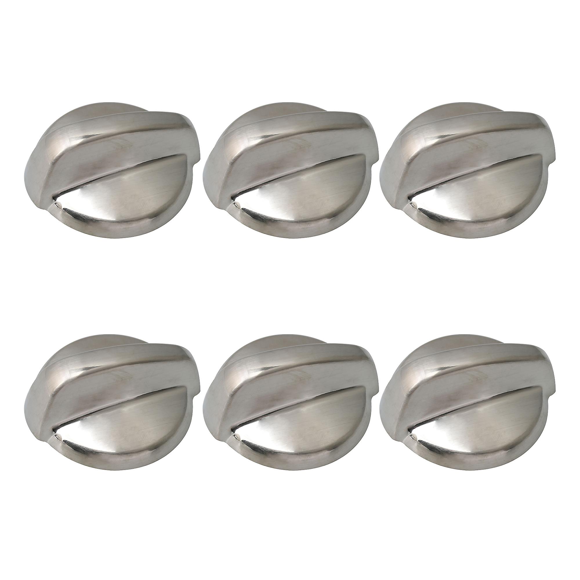 6 Pcs WB03T10295 Silver Cooktop Burner Control Knob Replacement for GE