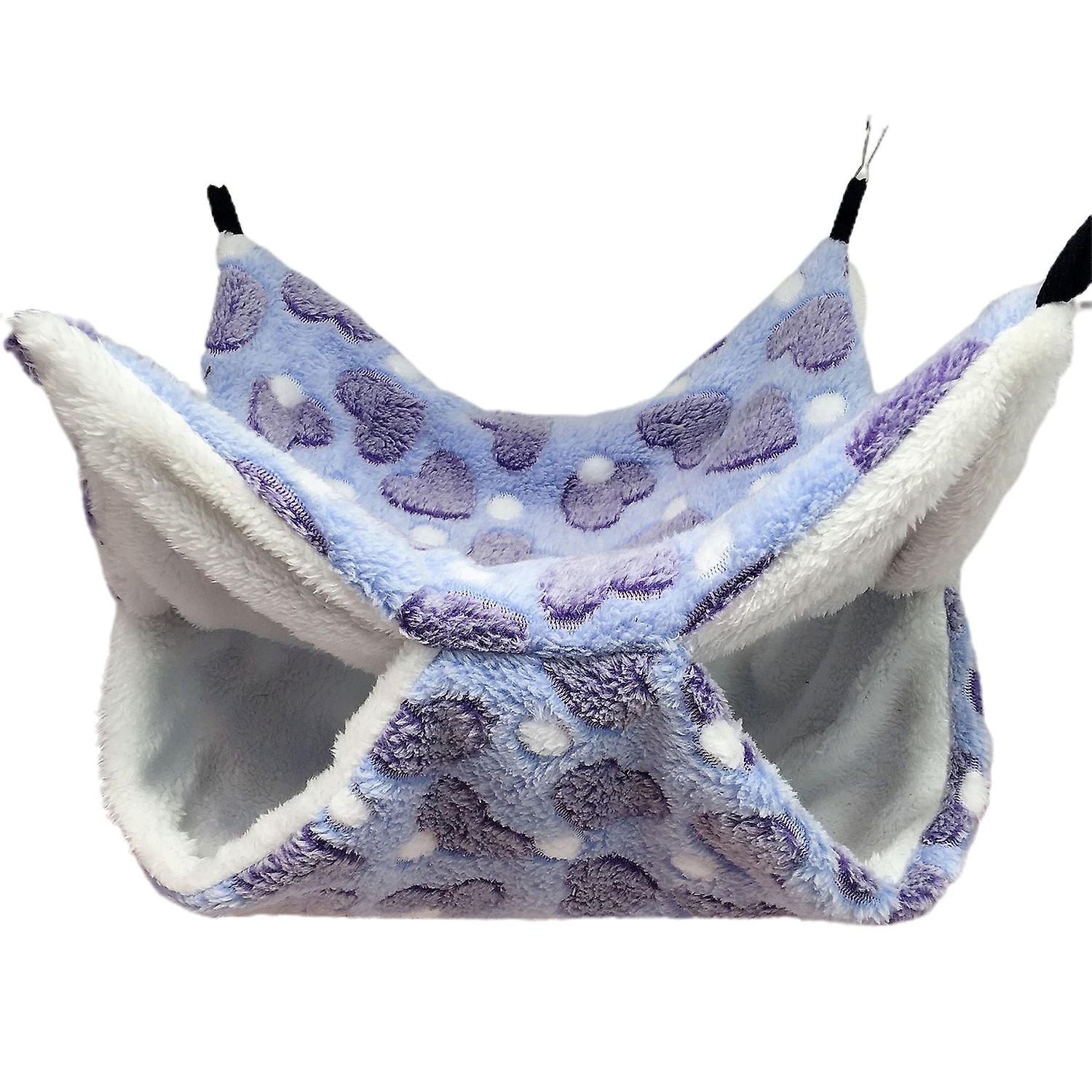 Pet Sugar Glider Hamster Double-layer Hammock Hanging Squirrel Sleeping Bag BoSaiD