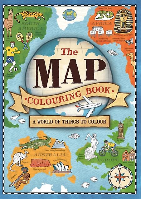 The Map Colouring Book by Natalie Hughes Paperback Book