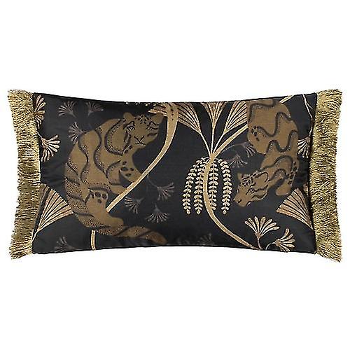 Paoletti Moondusk Fringed Jacquard Rectangular Cushion Cover