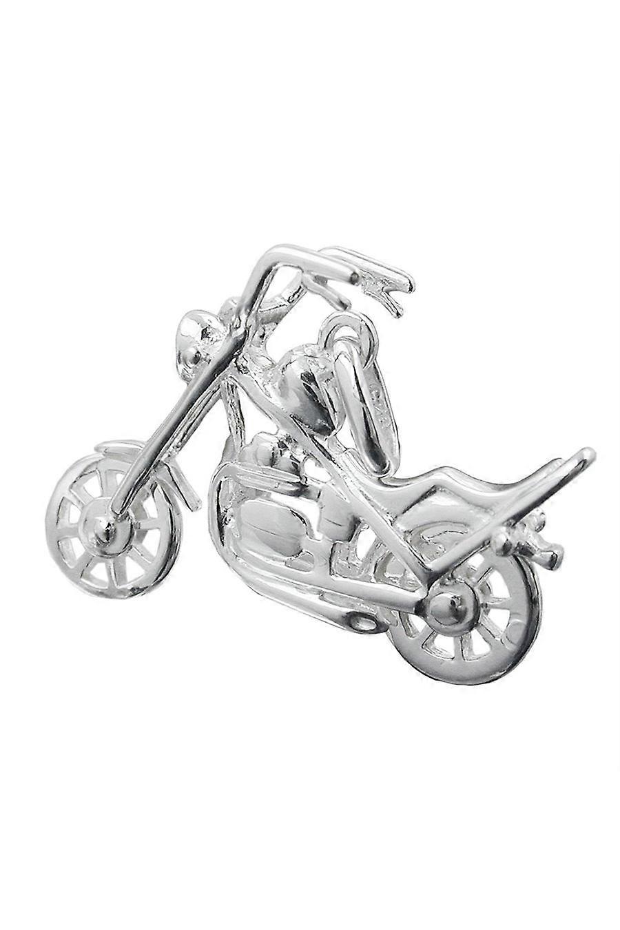 Pendant 25x18mm Chopper Motorcycle Silver 925 - Gl91147