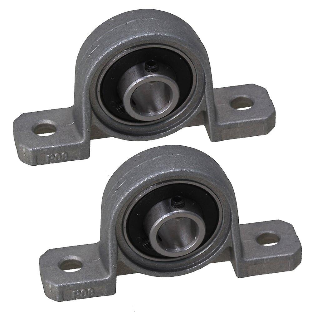 2 x Machine Axle Mounted 8mm Bore Ball Self Align KP08 Block Bearing