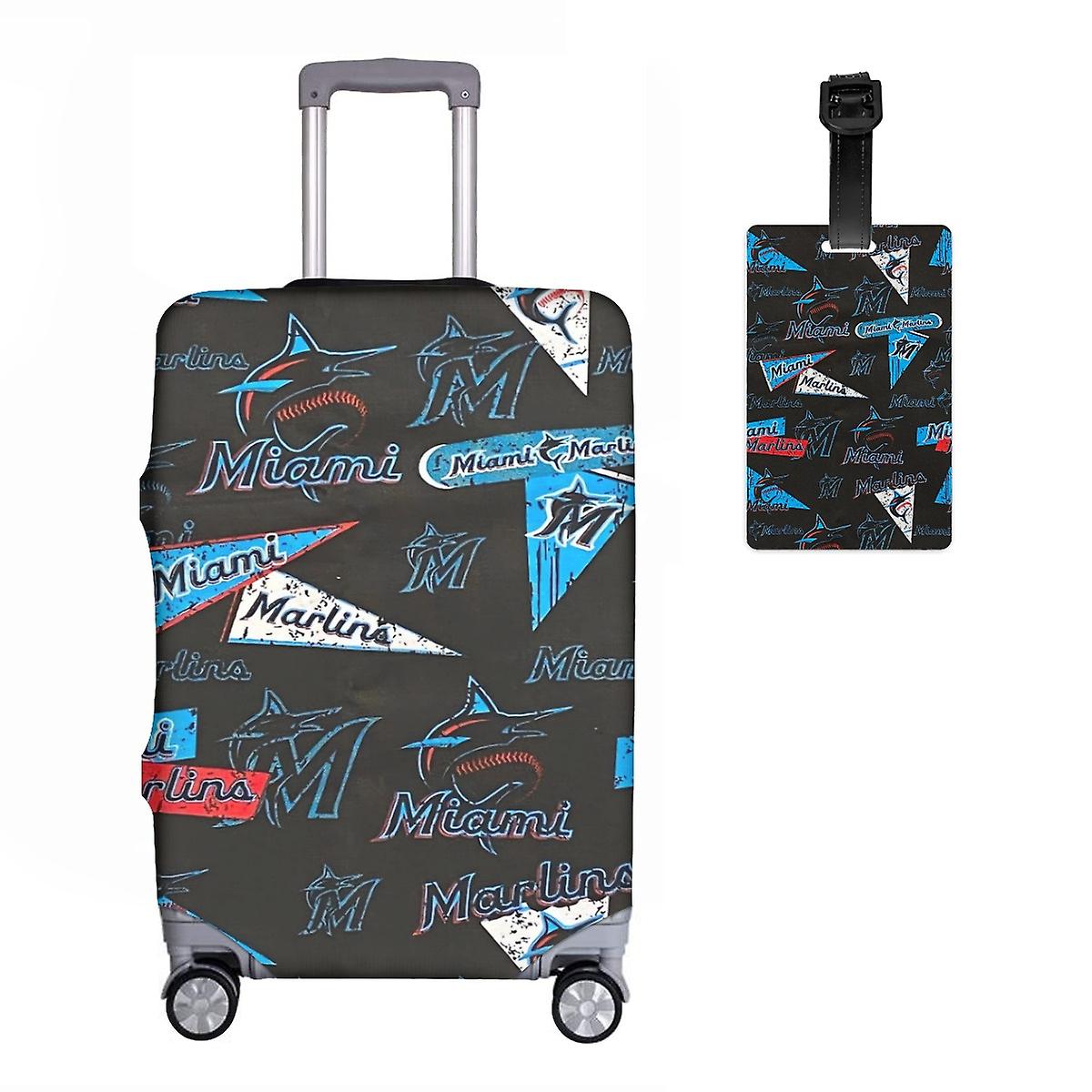 Copri Valigia Elastico Blue Dog Bagagli Con Farfalle – Adatto A Valigie 26/28/30 Pollici – Protezione E Stile