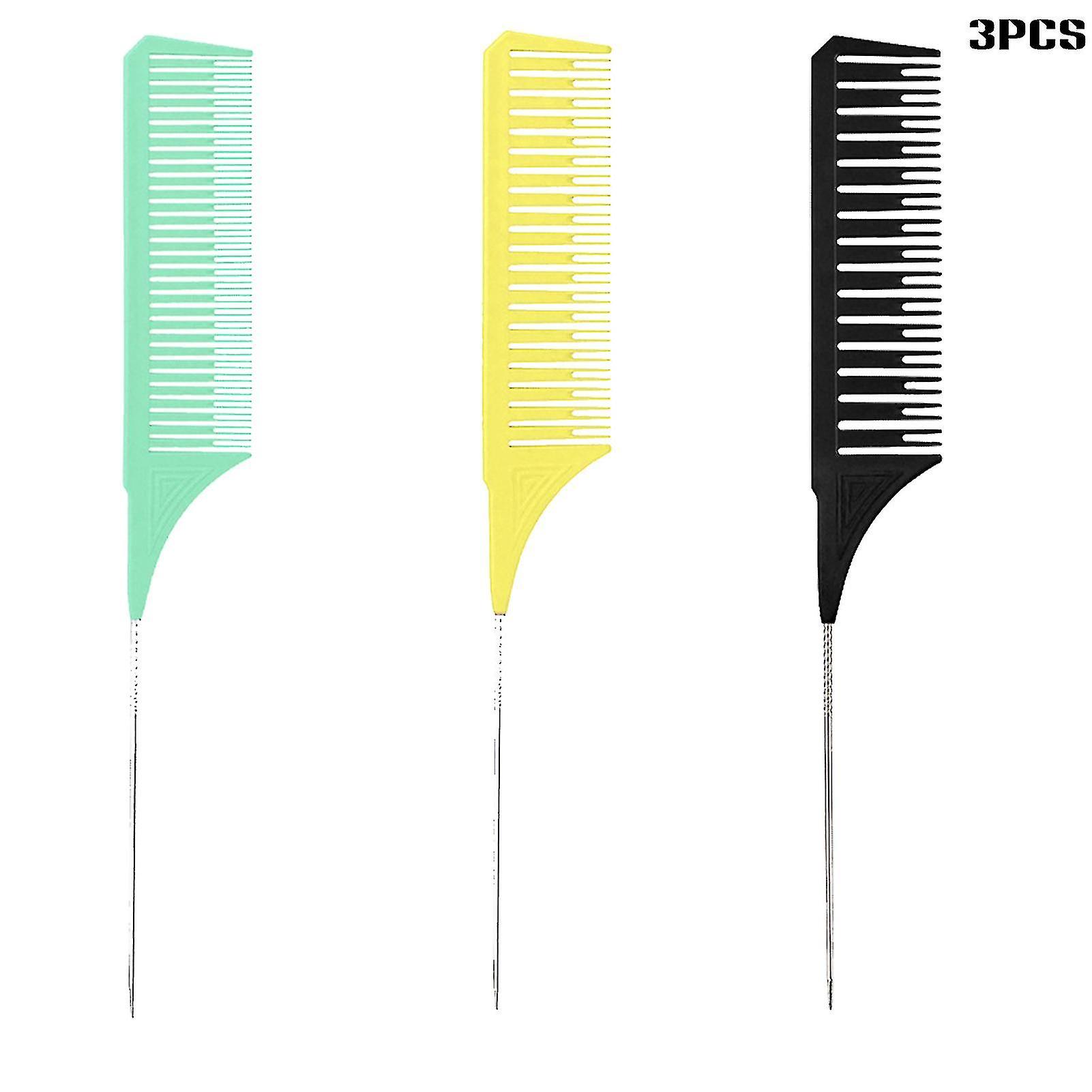 3 Sizes Strand Comb Hair Dye Tinting Brushes Professional Anti-static Hairdressing Comb Teeth