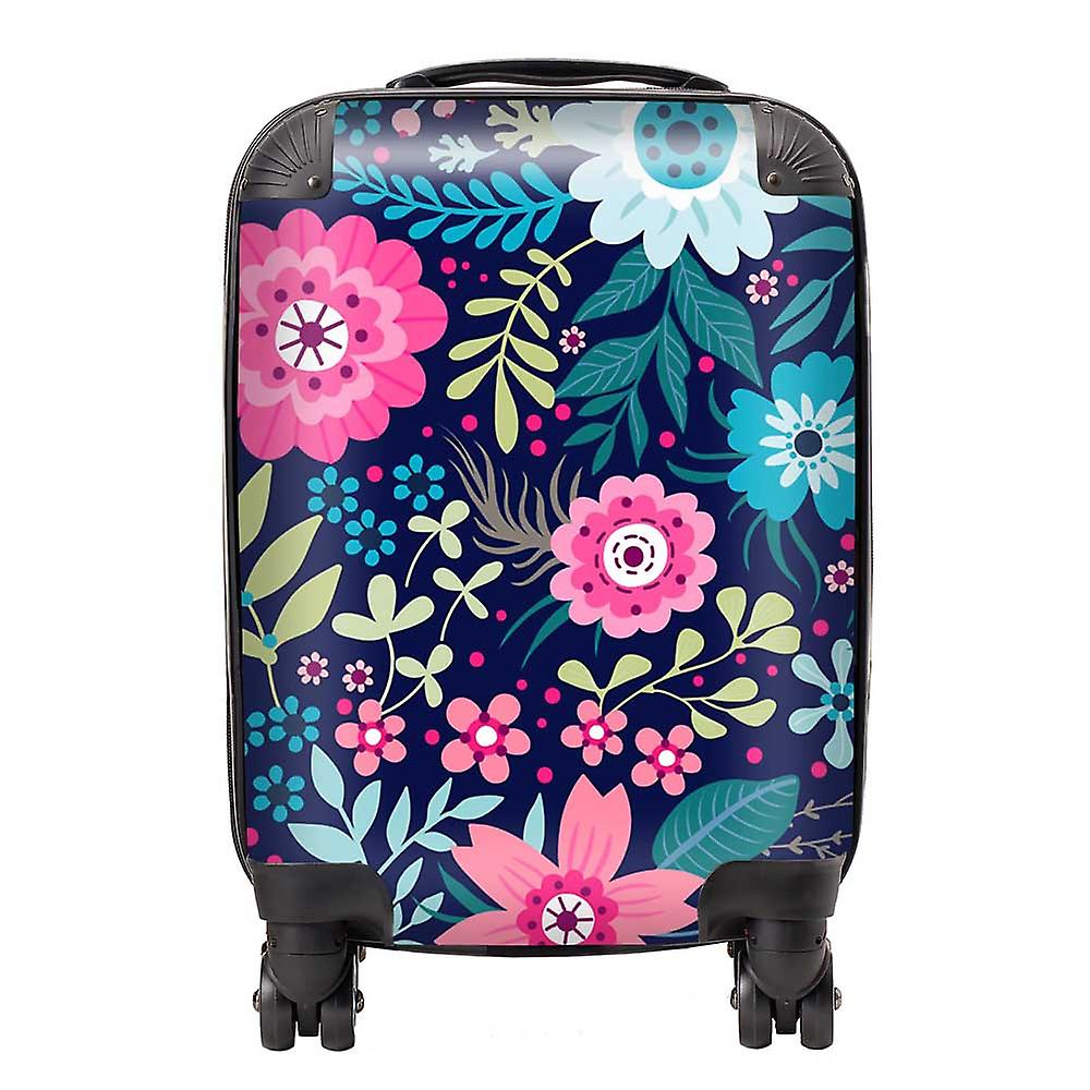 Cute Colourful Flower Pattern Suitcase