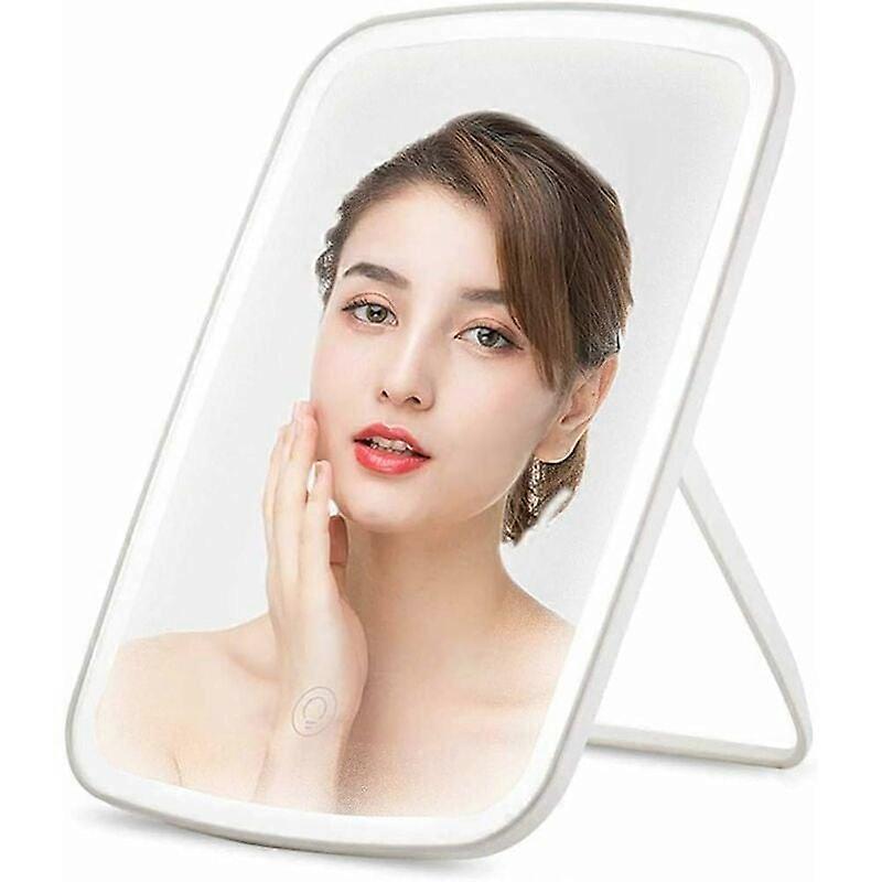 Makeup Mirror Lighted Makeup Mirror Rechargeable Battery Table Mirror Light Touch Lighting with 33 Adjustable LEDs