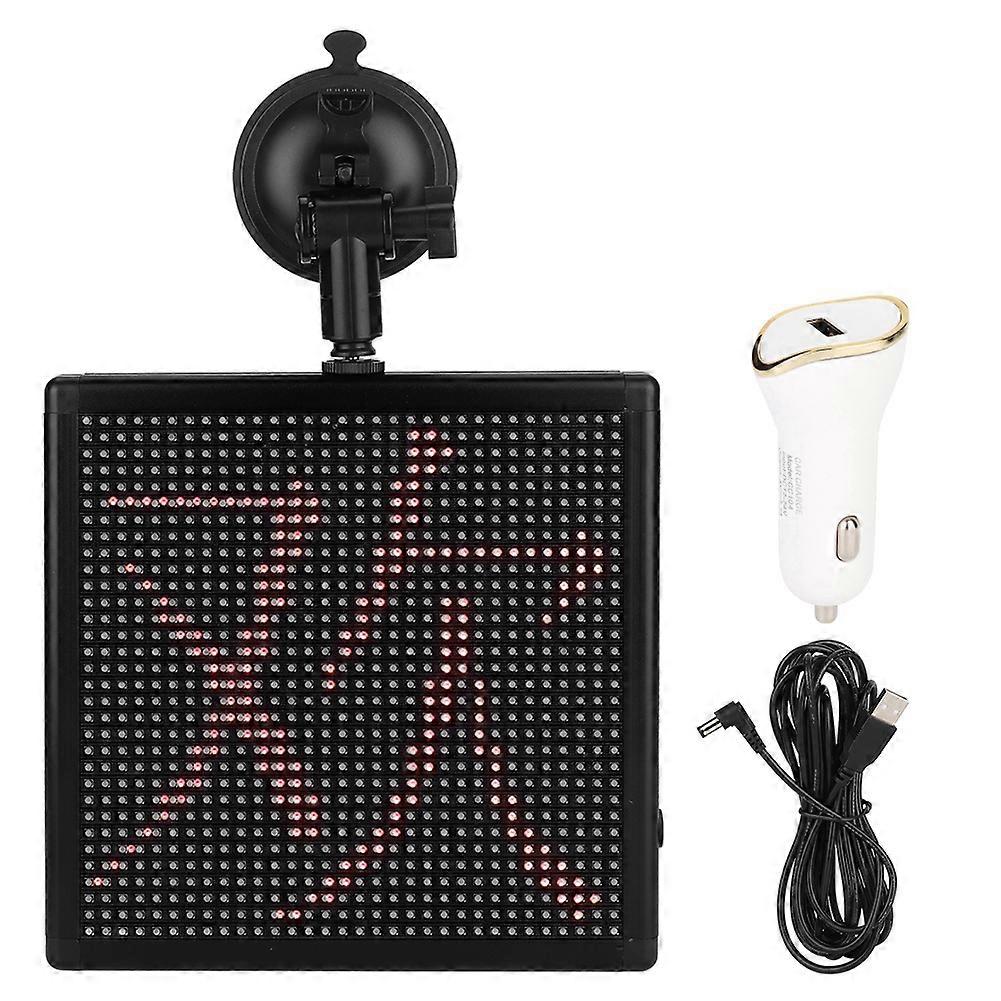 12V Universal Car Use Multi~Functional Full Color LED Display Panel Auto Accessory E2U275