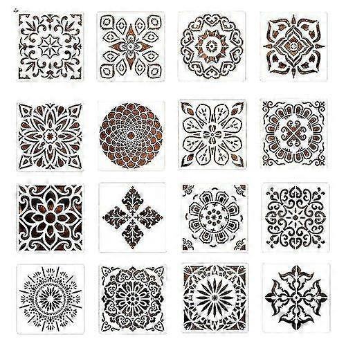 16-pack Mandala Drawing Stencils Reusable