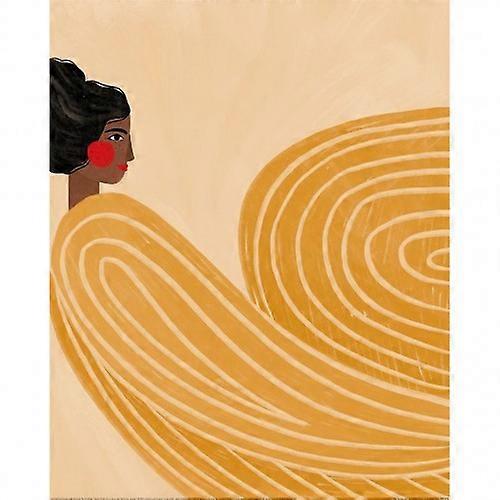 Bea Muller La Mujer con el Estampado de Rayas Amarillas