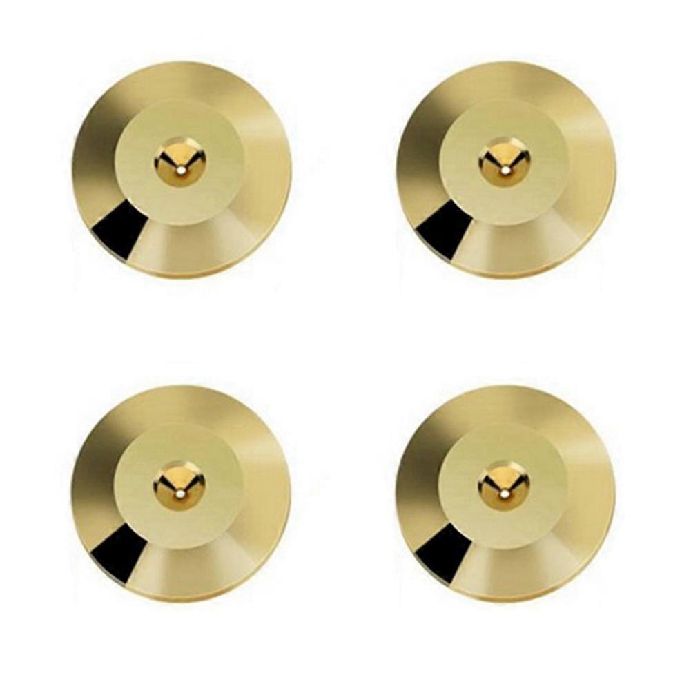 4 Pcs Speaker Pure Copper Spikes Pads HiFi Speaker Box Isolation Floor Stand Feet Cone Base Shoes P
