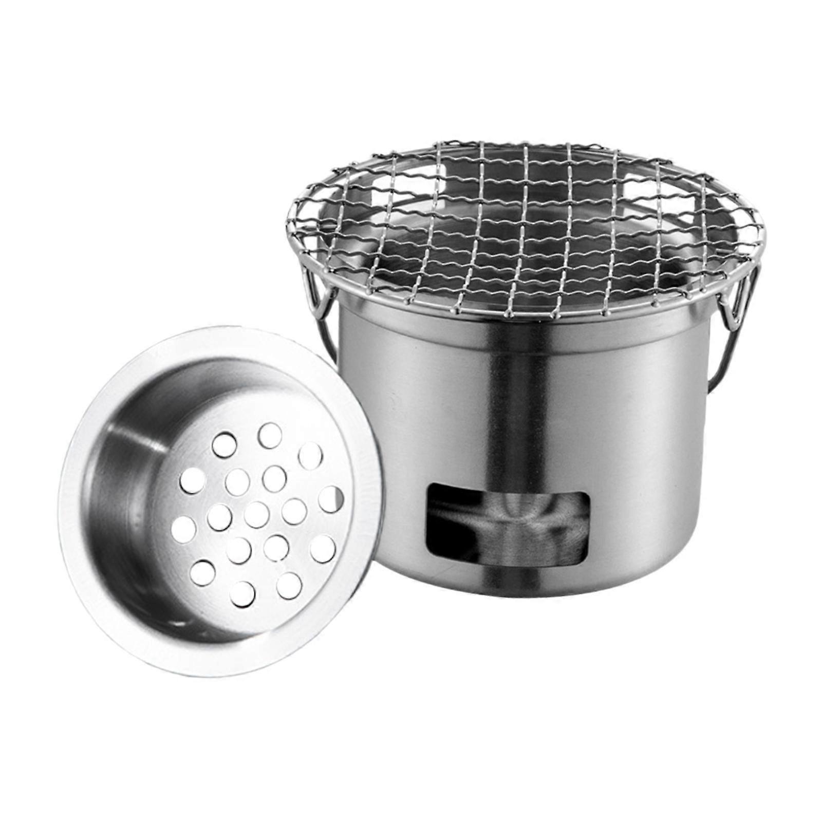 Mini grillställ Lätt att använda Robust rostfritt stål för utomhusvandring