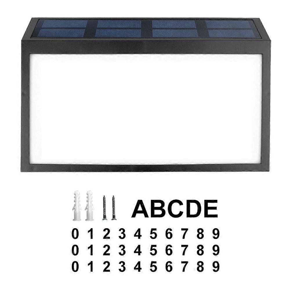 Solar Address Sign for Yard, Solar House Number Light Waterproof, Wall Mount Address Numbers Sign, Auto on/off & Customized Letter and Numbers for Doo