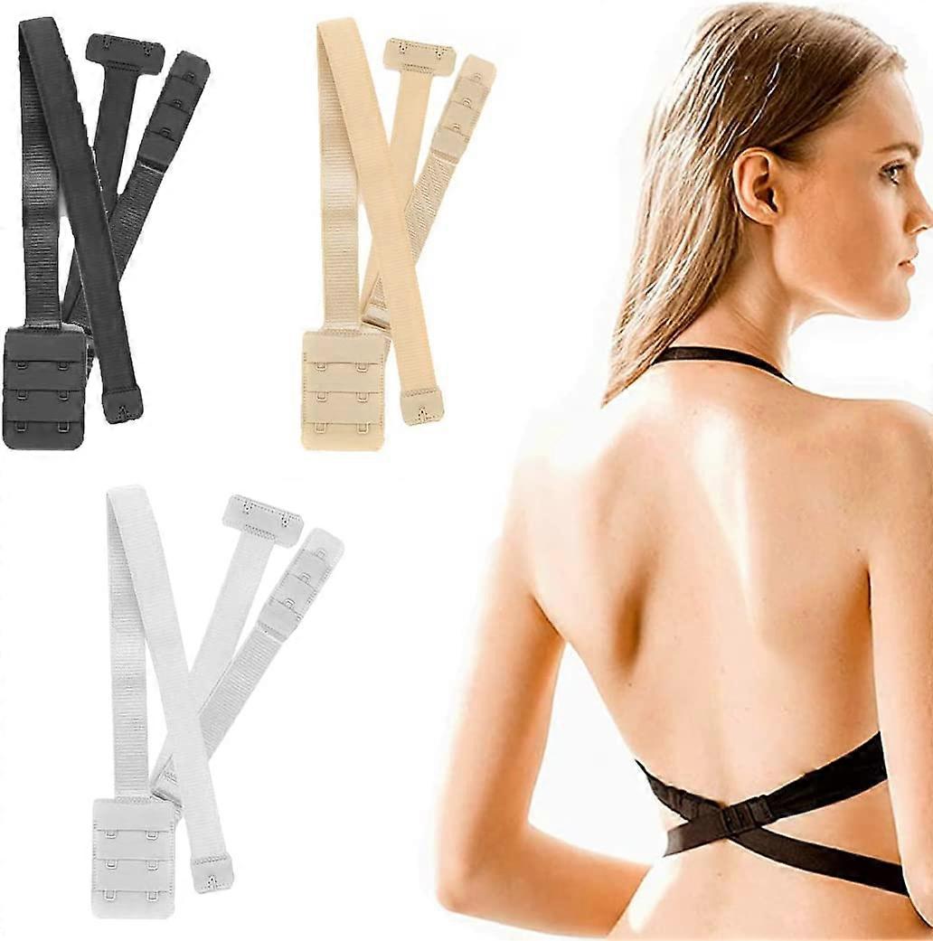3 Pack Women's Backless Bra Straps Adjustable Strap Replacement Straps 3 Pack