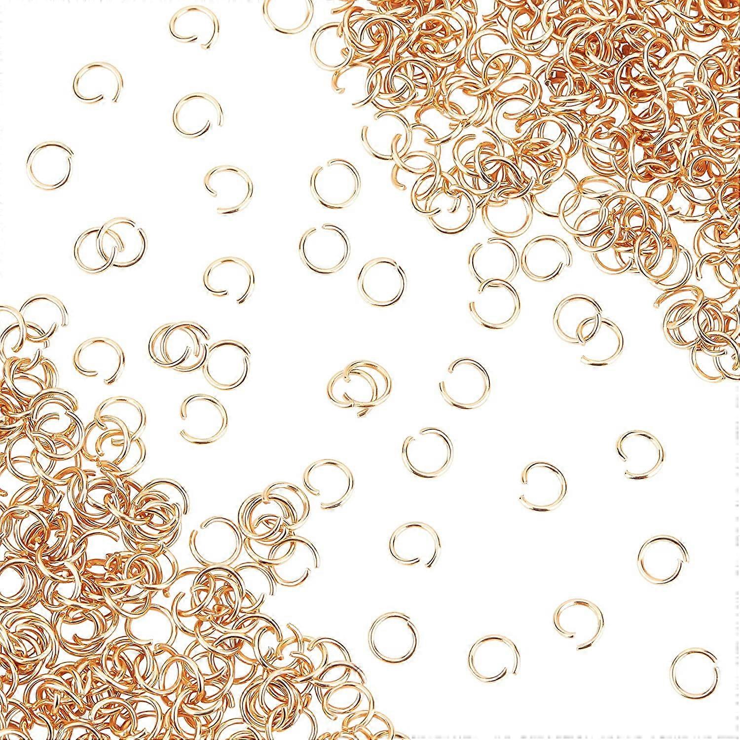500Pcs 6mm Golden Stainless Steel Jump Rings Open Jump Rings Connector Jewelry Findings