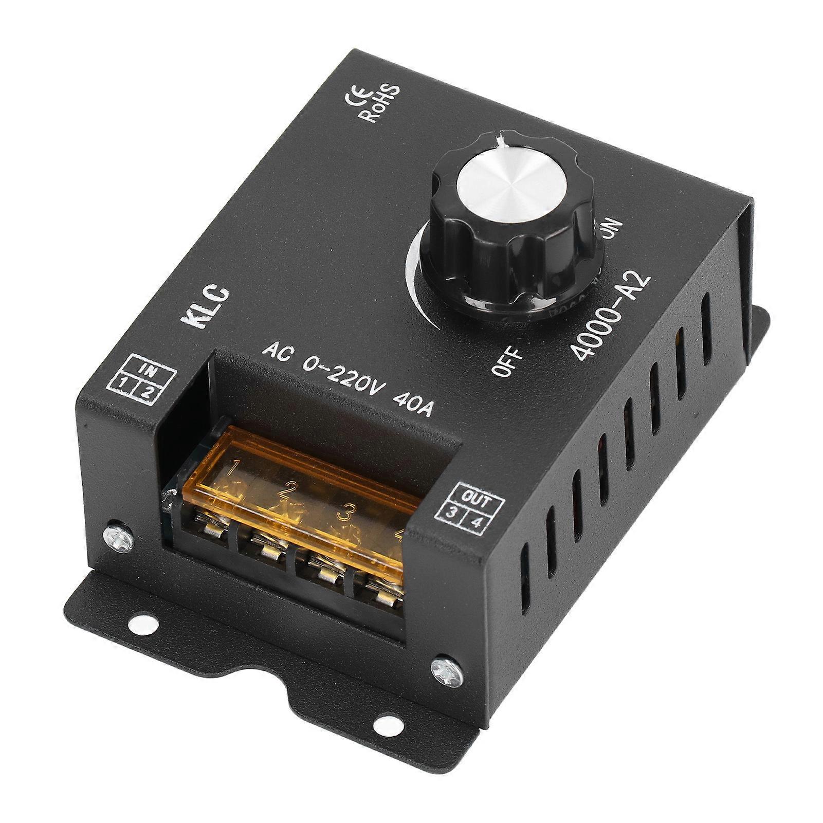 Voltage Regulator Controller Control Switch Stepless Adjustment 4000W 220V AC for Heater Motor NO.6389