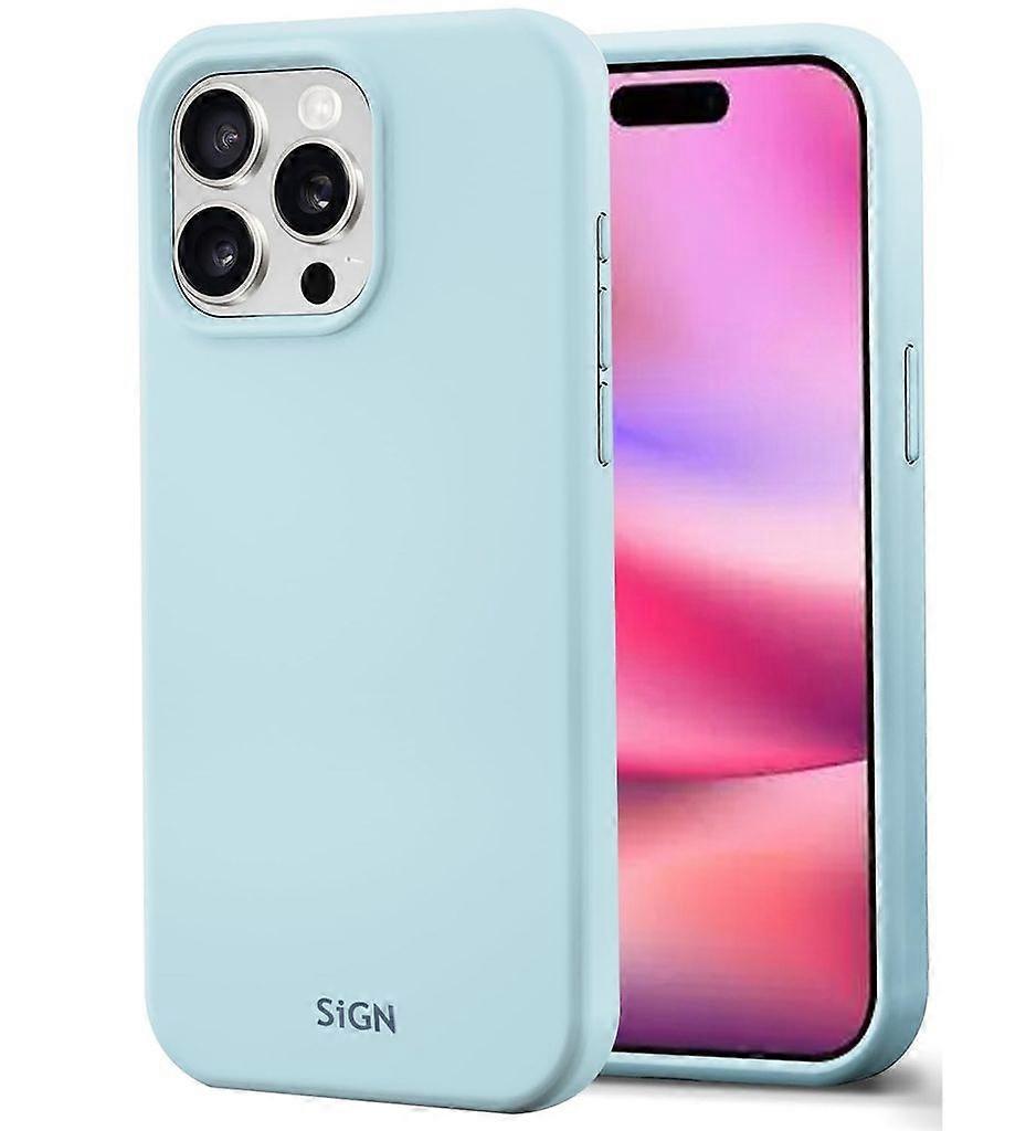 Liquid Silikonfodral till iPhone 16 Pro Max - Ljusblå