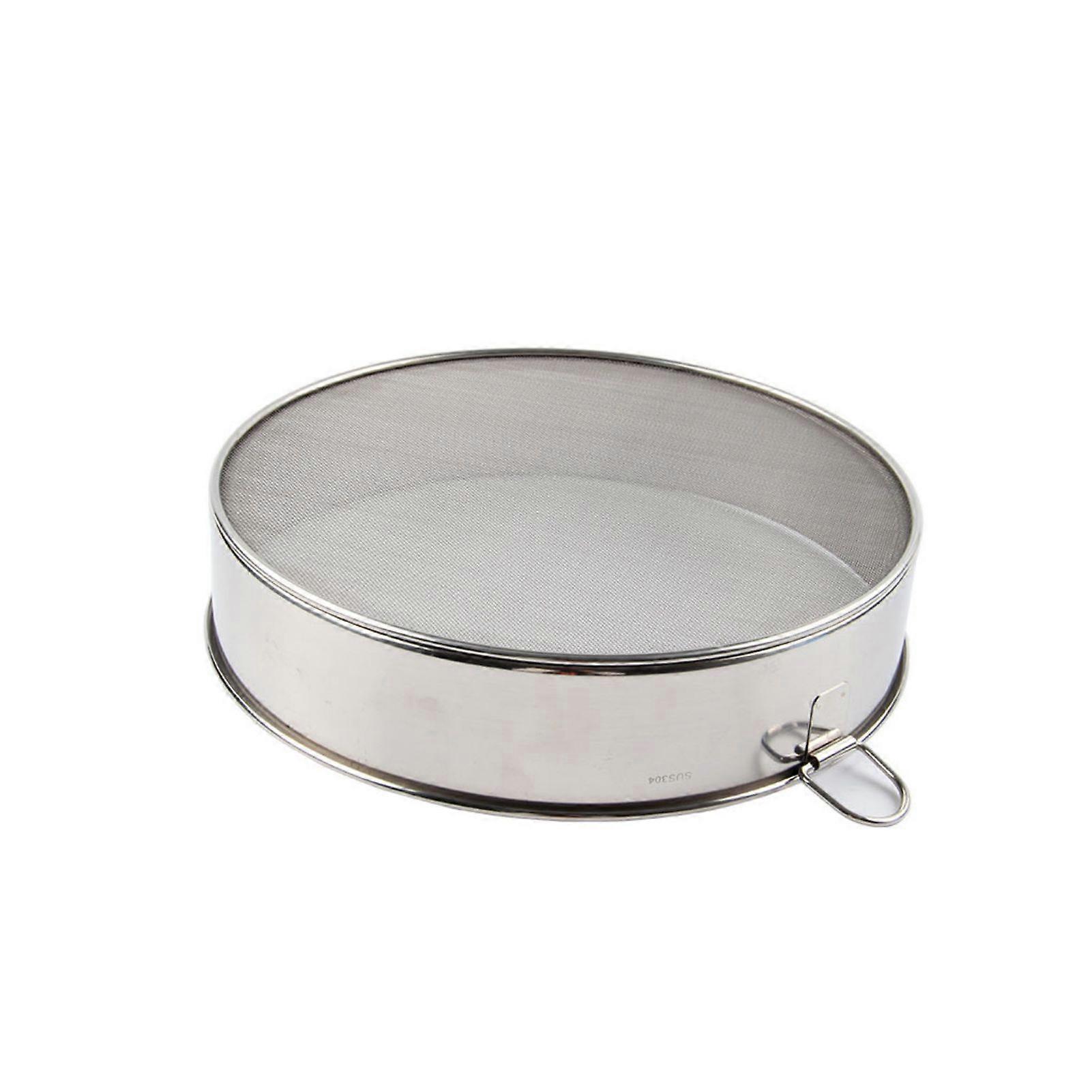 Stainless Steel Round Sifter for Baking Flour Sieve Colander Fine Mesh Sifter Flour Sieve for Baking Straining Powdering