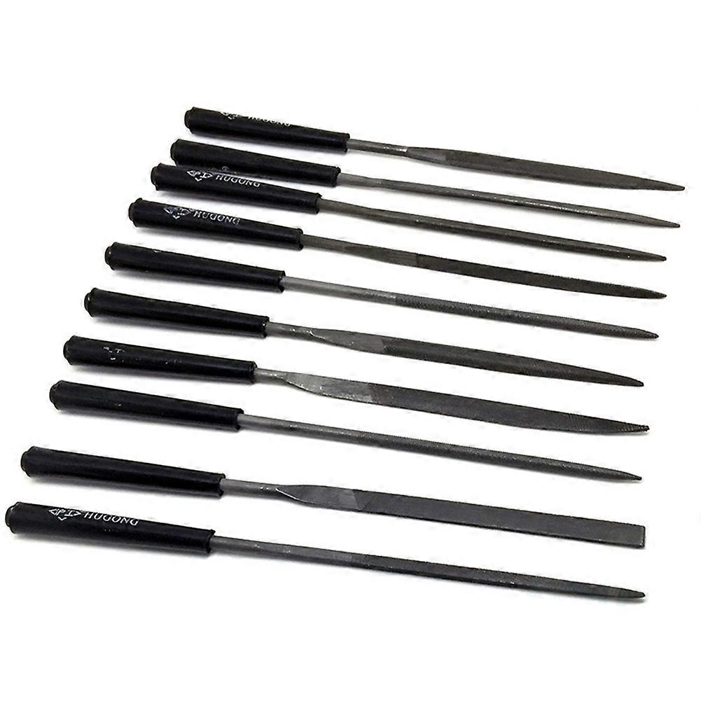 10pcs Guitar Frets Nuts File Set Polished File Guitar Repairing Tools Professional Guitar Luthier Tool for Stringed Musical Instrument