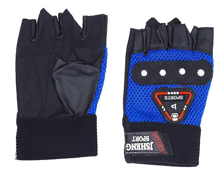 Fingerless gloves with round rivets 