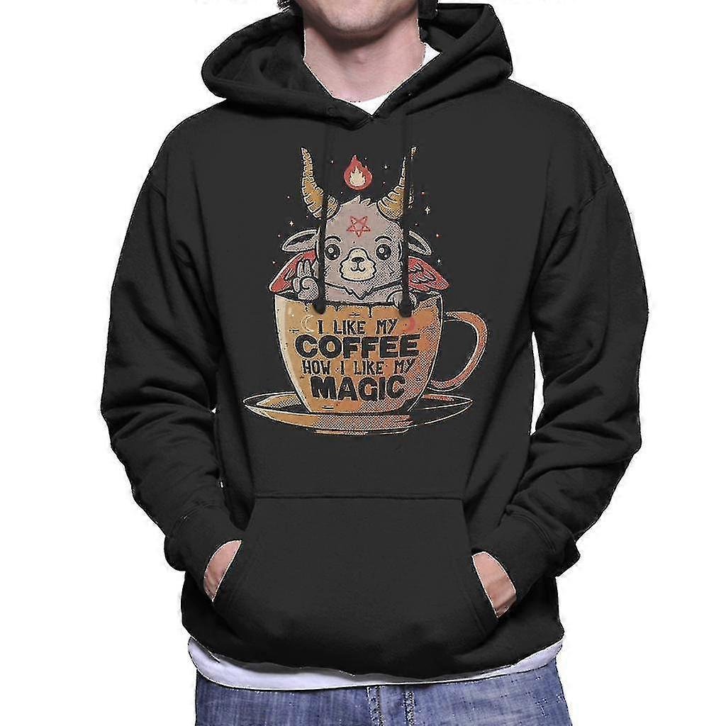 Felpa nera con cappuccio da uomo Cute Baphomet