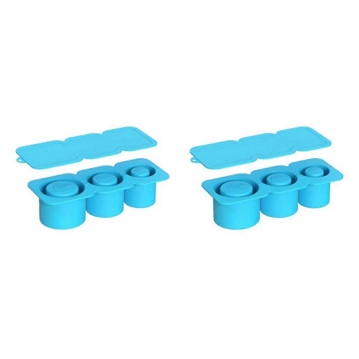 For Ice Tray Large Capacity Ice Tray Ice Making Mold Silicone Ice Tray Suitable for 30oz/40oz Blue