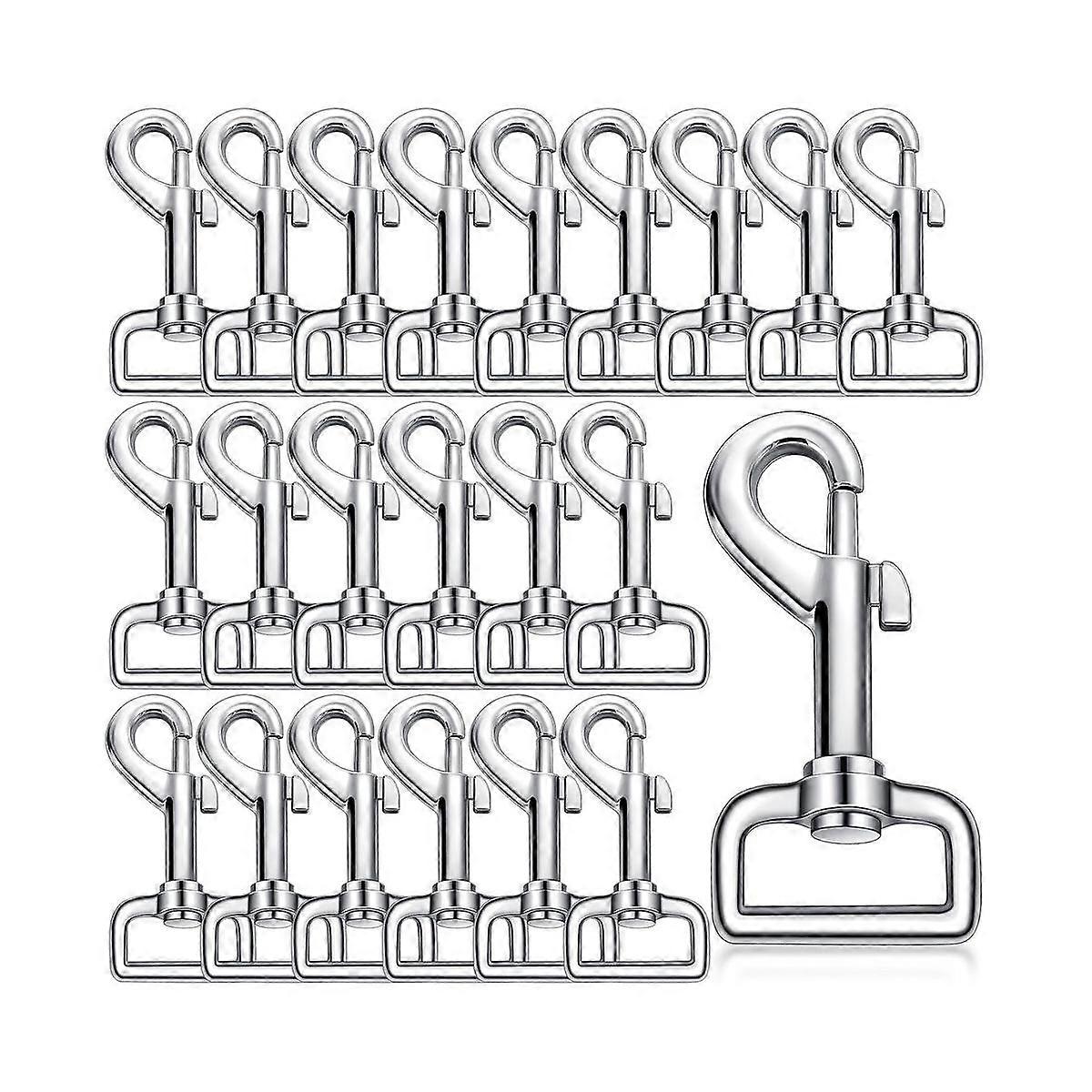 24Pcs Swivel Snap Clips for Dog Leash Flag Hook Clasp Multipurpose Bolt Snap for Keychain Camera St