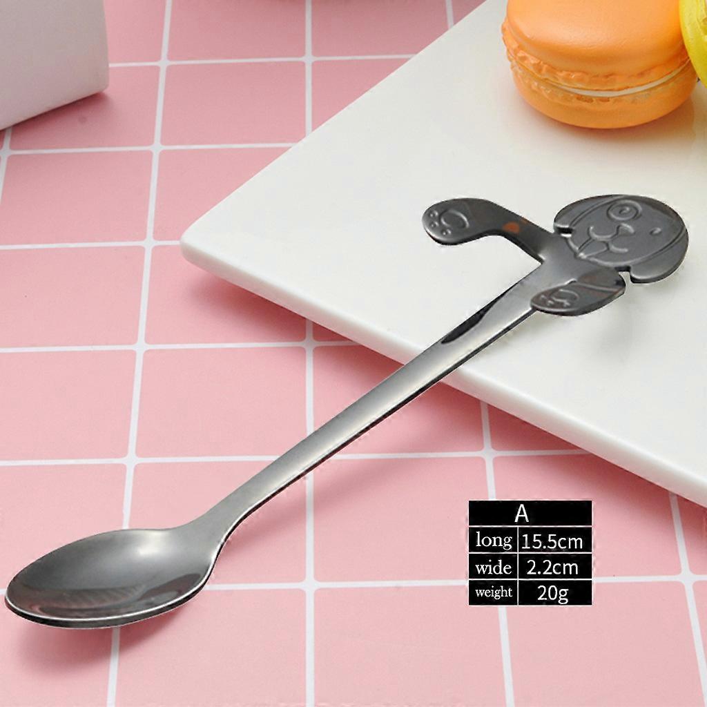 Cute Dog Spoon Long Handle Spoons Flatware Coffee Drinking Tools Kitchen Gadget Spoons