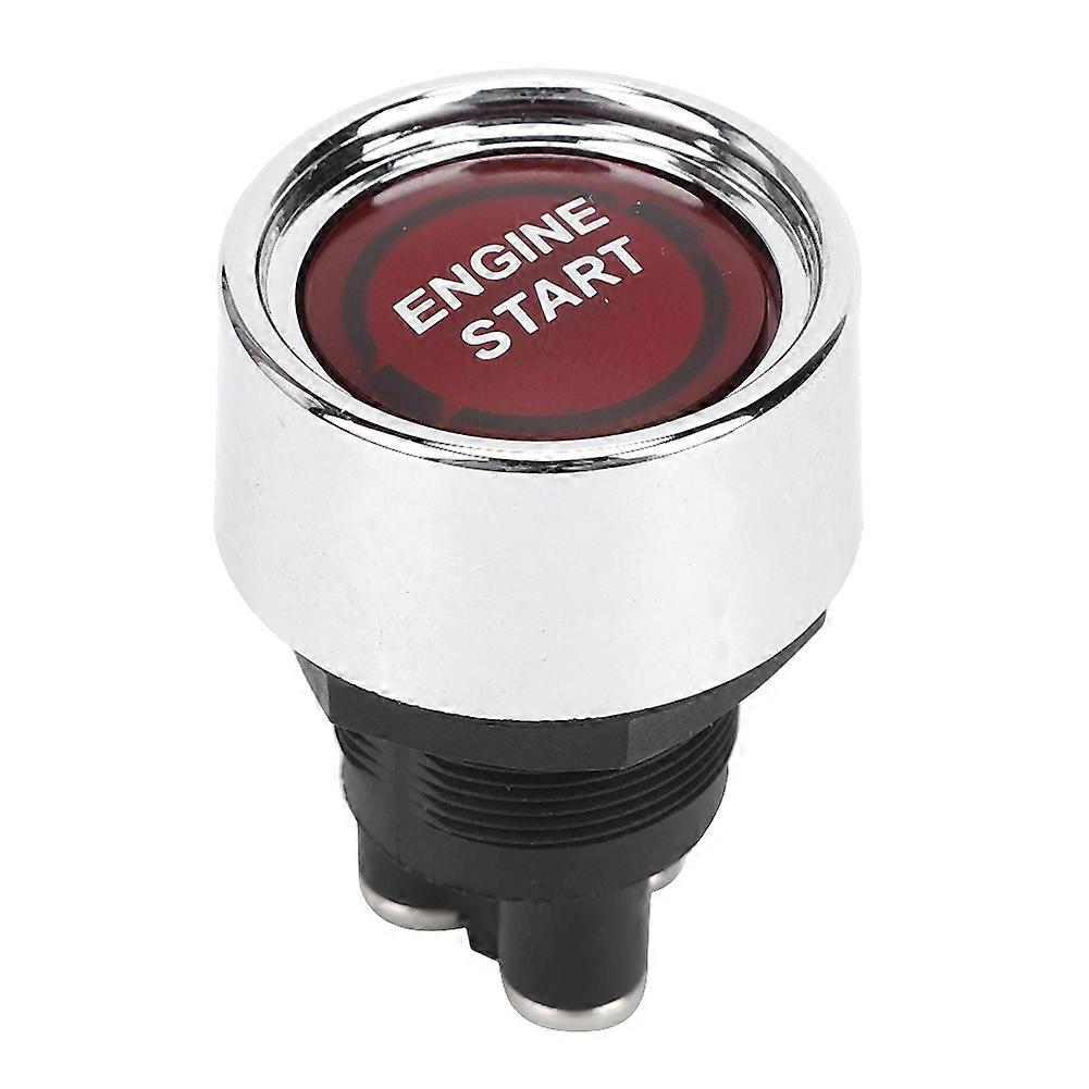 LED Engine Start Switch Ignition Starter Engine Start Stop Button for RVs Racing CarRed