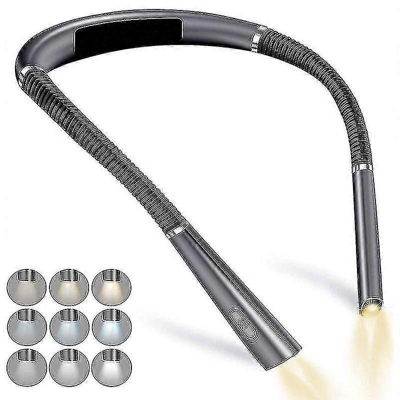 Night Reading Led Reading Light Usb Charging Three-color Three-speed Reading Hanging Neck Reading Light