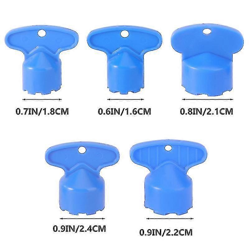 5pcs Faucet Aerator Spout Bubbler Crane Filter Hidden Core Part Diy Install Tool Spanner 16.5mm 18.5mm 21.5mm 22.5mm 24mm For Bathroom Faucet (blue)