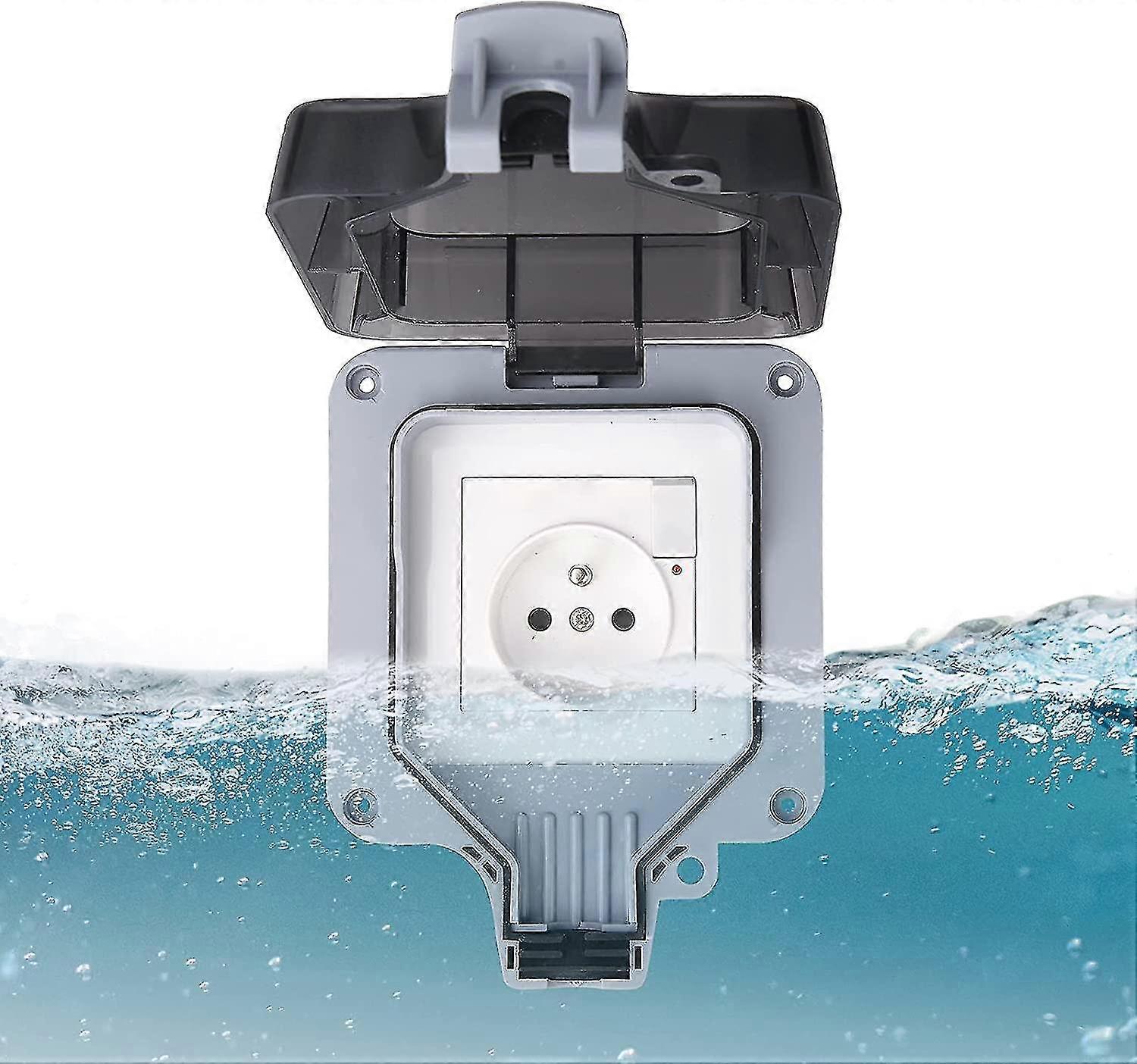 Ip66 Waterproof Socket,wall Outdoor,indoor And Outdoor Dustproof Wall Socket Box (with Switch, B)