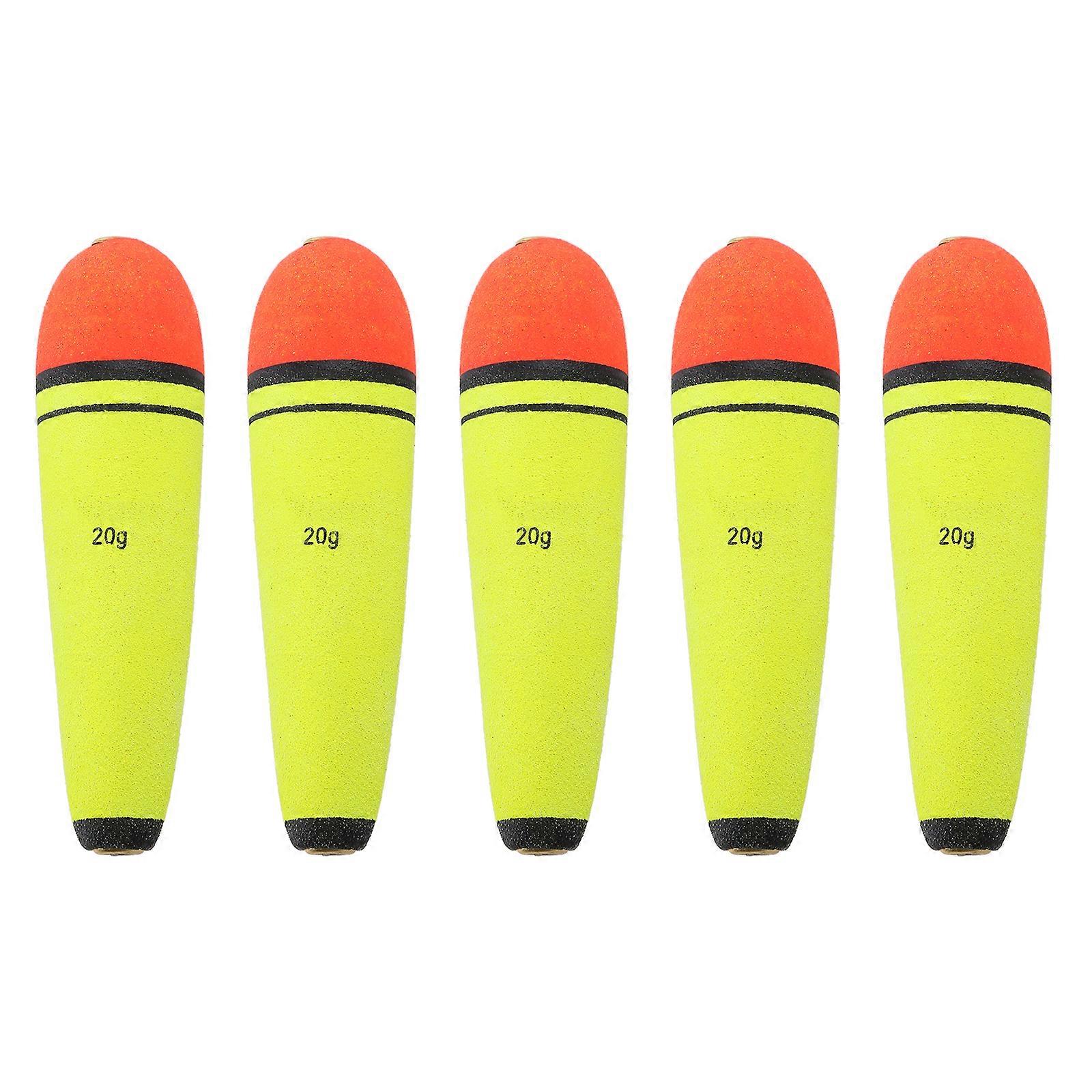 5Pcs Multi-size EVA Foam Fishing Bobbers Floats Unweighted Bobbers Slip Bobbers
