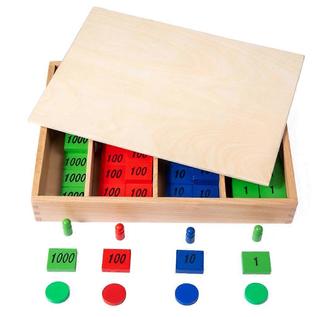 Toddler Early Educational Stamp Game Toy Children Wood Number Color Sorting Toy Hand-Eye Coordination Training Toy