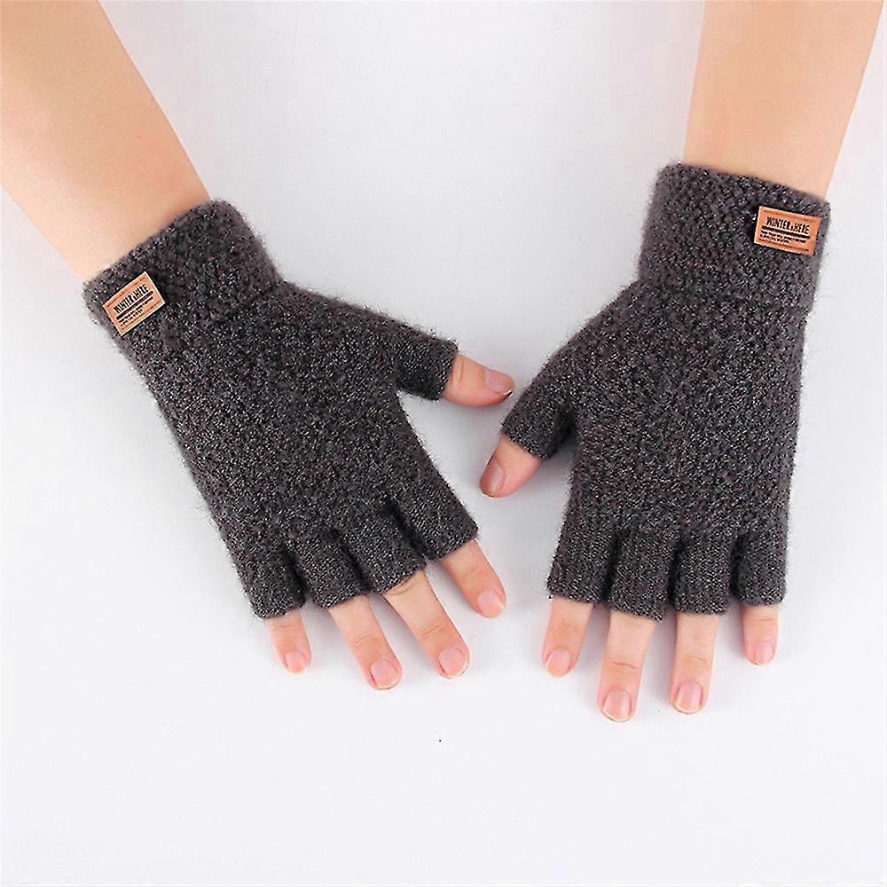 Winter Alpaca Wool Fingerless Gloves