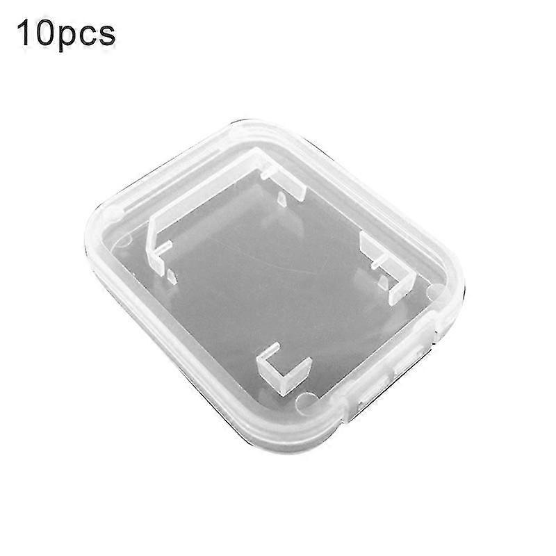 10Pcs Lightweight Clear Standard SD SDHC Memory Card Case Storage Holder Box JIKAIX