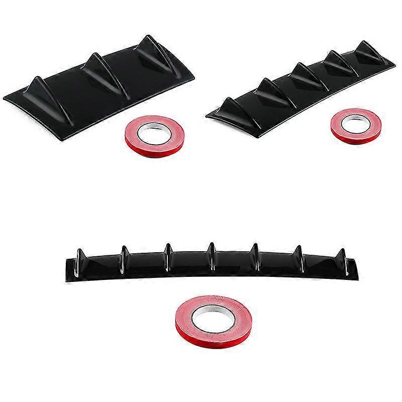 Car Modification Accessories ABS Rear Bumper Shark Fin Chassis Diffuser Parts_